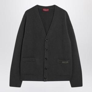 구찌 울 캐시미어 립 니트 가디건 833501XKEYK R GUC 3019 GREEN