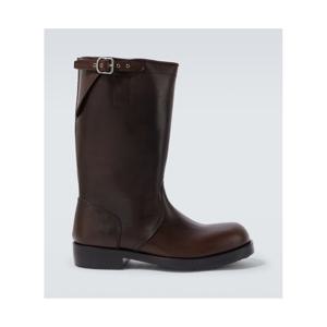 드리스반노튼 레더 바이커 부츠 P01086489