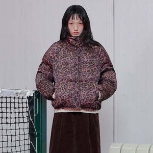 [랩](웰론)레오파드 반넥 패딩 점퍼(AR4PDA66)