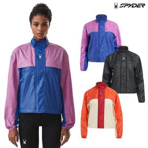 [스파이더] 여성 러닝 프로웹 컬러 블록 바람막이 자켓 SPGFCNJK281W