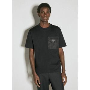 25 FW 프라다 남성 Re Nylon 포켓 저지 티셔츠 pra0155013blk