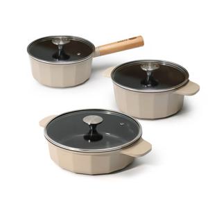 STOLTZ 슈톨츠 초코 냄비 IH 인덕션 전골 플러스 3종세트(편수18+양수20+전골24)