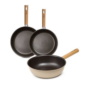 STOLTZ 슈톨츠 초코 프라이팬 궁중팬 IH 인덕션 가성비 3종세트(팬26+웍26+팬30)