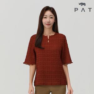 [PAT] 주름 반팔 블라우스_1J62501