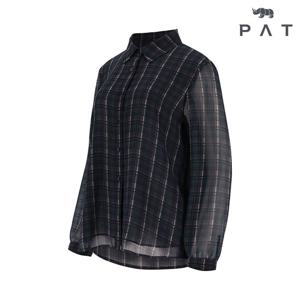 [PAT] 체크 프린트 블라우스_1L62505