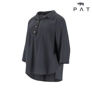 [PAT] 오픈 카라 모달 블라우스_1L62503