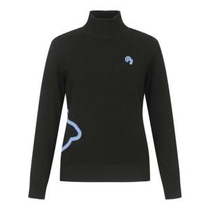 M 파리게이츠골프긴팔티 NQC 521C4SR177_BK [23 WINTER] 여성 방풍 바니 하이넥 니트