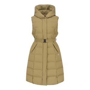 파리게이츠골프조끼 NQC 521D4JV501_BG 여성 후드 벨티드 구스 패딩 롱 베스트