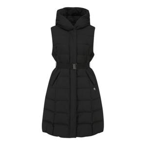 M 파리게이츠골프조끼 NQC 521D4JV501_BK 여성 후드 벨티드 구스 패딩 롱 베스트