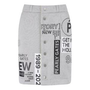 M 파리게이츠골프반바지 NQC 521D4PNA41_GY 여성 레터링 솔리드 리버시블 버튼 스커트