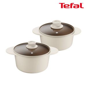 테팔 인덕션 주물 아이콘 냄비 2종(양수18+20)(+실리콘 냄비손잡이+냄비받침)