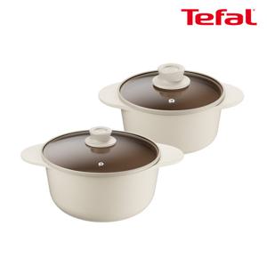 테팔 인덕션 주물 아이콘 냄비 2종(양수20+곰솥24)(+실리콘 냄비손잡이+냄비받침)