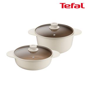 테팔 인덕션 주물 아이콘 냄비 2종(곰솥24+전골24)(+실리콘 냄비손잡이+냄비받침)