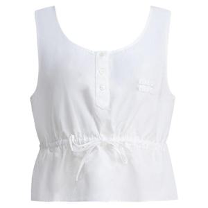 MIU MIU Cotton and linen tank top MT2165163MF0009 S OOO