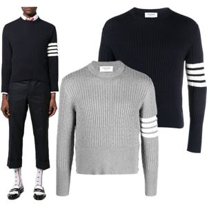 23SS 톰브라운 사선 완장 케이블 남성 니트 스웨터 MKA460A Y3014 055 415