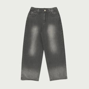 행텐틴즈 백 밍크 퍼 풀밴딩 세미와이드 데님팬츠_100(14540-055-806-10)