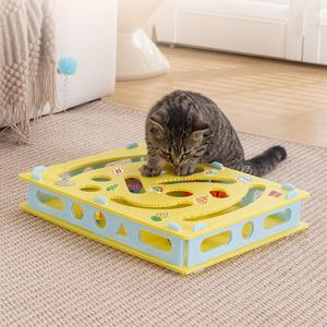 딩동펫 고양이 미로 트랙볼 방울 스프링 장난감