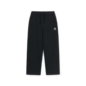 MLB바지 PQJ 3APTB1146-50BKS 베이직 스몰로고 와플 기모 와이드팬츠