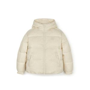 MLB패딩 PQJ 3ADJM1246-50CRD 다이아 모노그램 톤톤 자가드 후드 구스 숏패딩 뉴욕양키스