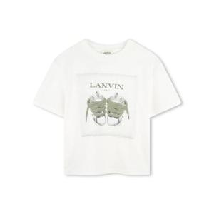 랑방 키즈 화이트 로고 반팔 티셔츠 N30285K_117