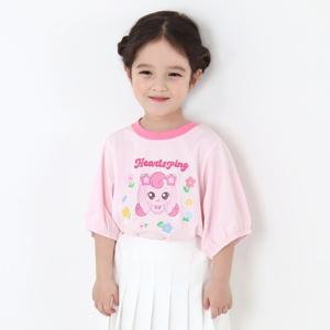 [레노마 이너웨어]티니핑 여아 하츄핑 5부크롭티셔츠PK 0F14W648