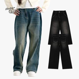 [더데이걸]기모 뒤밴딩 와이드 데님 TGTJ25T01 [모다아울렛 남양