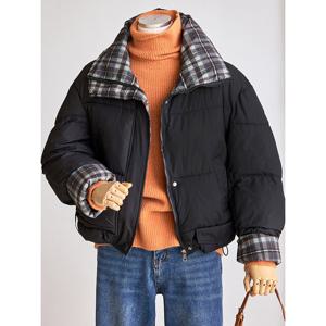 [커스텀에이블]체크안감 데일리 패딩점퍼_T2511PD005D