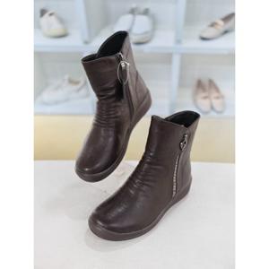 [코디엘루]기모안감 가죽 통굽 데일리 앵클 부츠 5cm CDSP500908