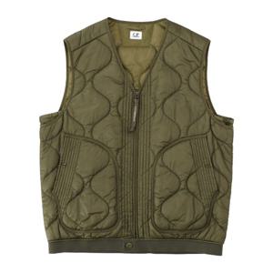 CP컴퍼니 퀼티드 라운드넥 패딩 조끼 19CMVE049A 110158A652