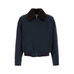 보테가베네타 실크 코튼 트윌 봄버 자켓 833838V5PT0 4140 Blue