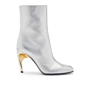 24SS 알렉산더 맥퀸 Laminated 레더 앵클 부츠 780677WIF218369