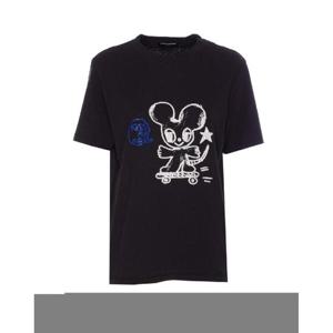 25FW ZADIG VOLTAIRE 블랙 Edwin Bc 해피 T 셔츠 JWTS02734011