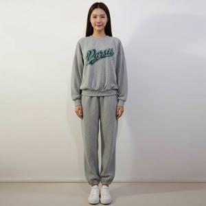 샵앤) 여성 영문 레터링 트레이닝 맨투맨 팬츠 셋업 SS-WSET-5038-그레이