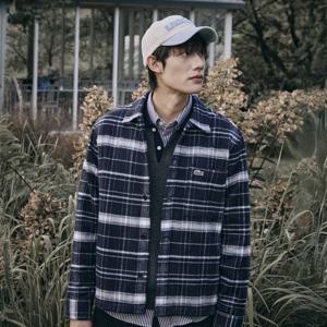 라코스테 공식 남성 오버셔츠 핏 코튼 체크 셔츠 CH9208-55N 6AG