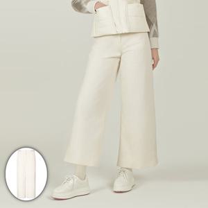 [헤지스골프] 여성 코듀로이 와이드 다운 팬츠 아이보리 HWPA5D752IV