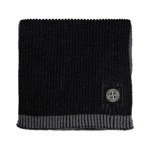 25 FW 스톤 아일랜드 바니스 로고 패치 리브 버진울 머플러 8115N06C5