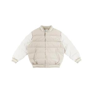 디스커버리 키즈 배색 바시티 다운 숏패딩 DKDJ77036-BGS