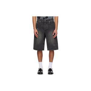25 FW BAPE 남성 블랙 스타 루즈 핏 데님 쇼츠 252546M193004