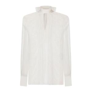 25 FW 돌체앤가바나 샹틸리 레이스 세미 시스루 블라우스 F779JTFU1AT TP432430217