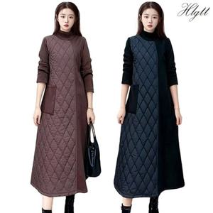 [헬리꽁땡] 하프넥 누빔 퀼팅 원피스 (색상선택)