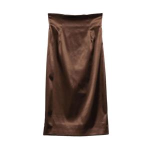 돌체앤가바나 새틴 미디 스커트 F4C6STFURAD