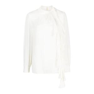 25 FW 돌체앤가바나 프릴 트리밍 실크 블라우스  F779KTFU1AR TP432025885