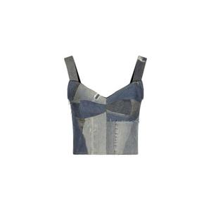 25 FW 돌체앤가바나 데님 패치워크 민소매 탑  F7W98DGDBEJ TP432350601