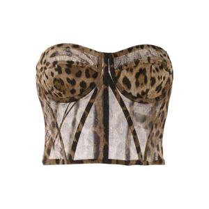 25 FW 돌체앤가바나 레오파드 프린트 시스루 뷔스티에 F73V4TFSEGZ TP444957653