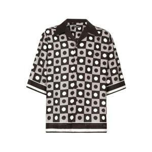 25 FW 돌체앤가바나 기하학 프린트 리넨 셔츠 G5JN3TFP4M4 TP432419130