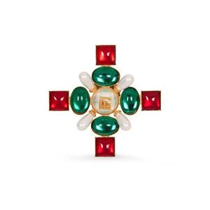 25 FW 발망 바로크 비즈 앤 크리스털 브로치 FN1XM516MPYB TP445114029