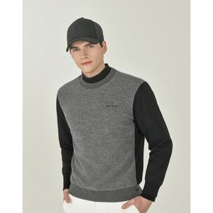 헤지스 골프 25FW 차콜그레이 남성 패딩 소매 방풍 티셔츠 HUTS5D751CG