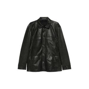 조르지오아르마니 버튼 포켓 레더 재킷 GM002230AF20396