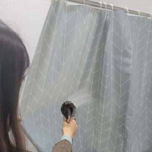 헤링본 방수 비닐 샤워커튼 그레이 80x180 샤워커튼 비닐커튼 가림막커튼 샤워파티션 샤워실커튼