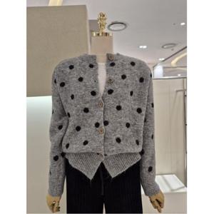 [AB.F.Z] 라운드 도트 패턴 니트 가디건 (KSA1HY45A)